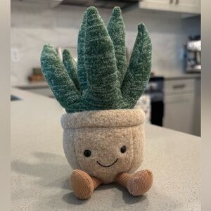 🪴 Jellycat Amuseable Aloe Vera Plant Smiling Succulent Plush Toy Rare Retired